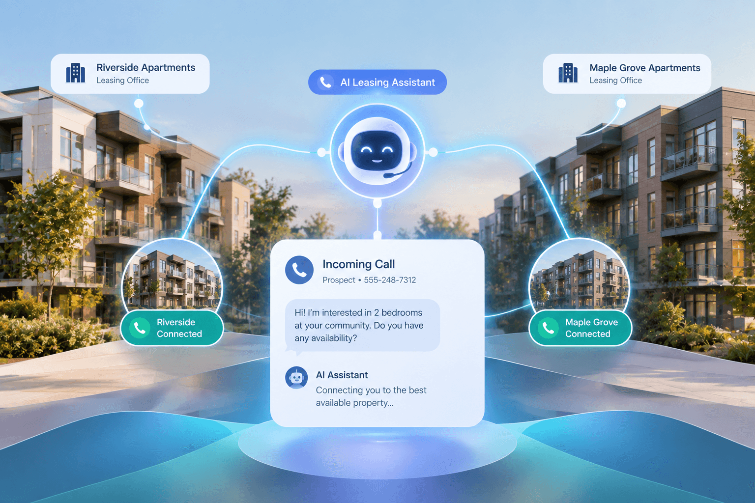 How an AI leasing assistant handles apartment prospect calls 24/7