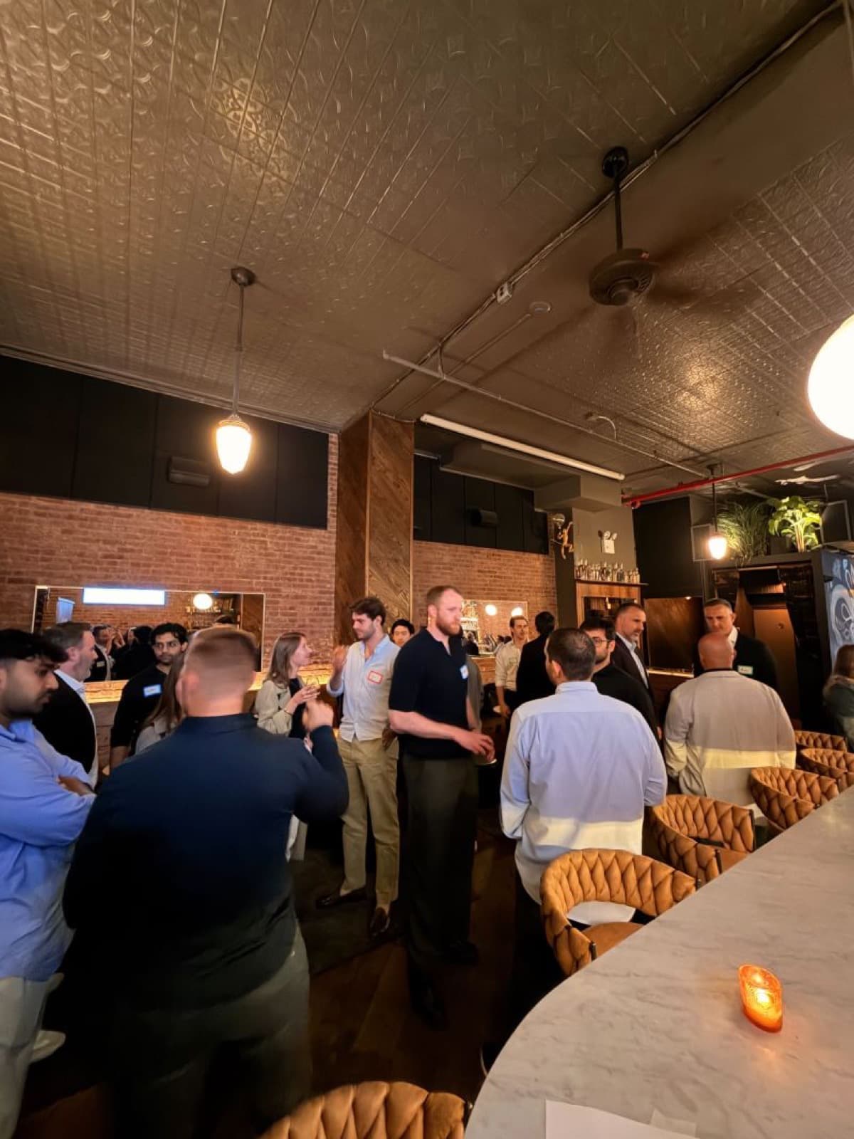 A Frontdesk meetup at a New York City bar