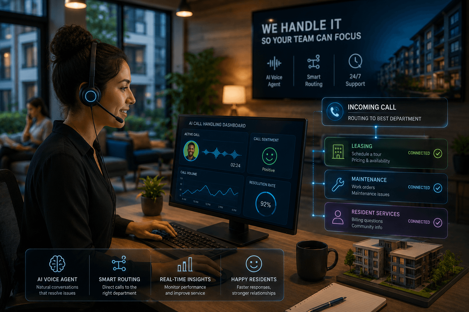Multifamily call handling: Routing leasing, maintenance, and resident calls