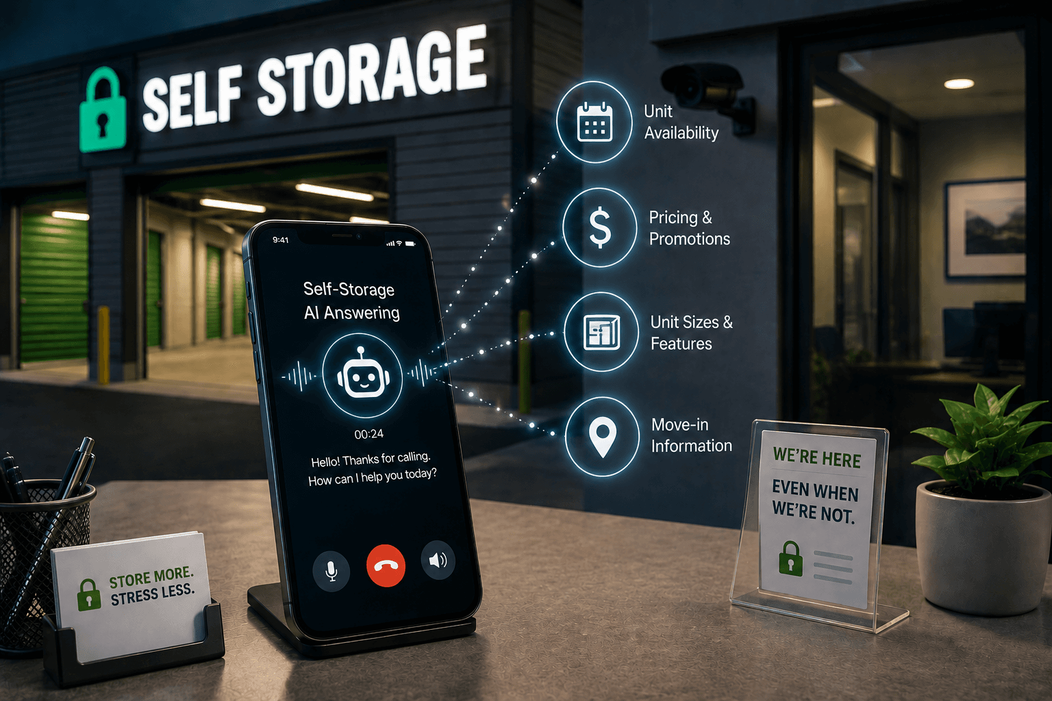 Self-storage AI answering: Never miss a rental inquiry