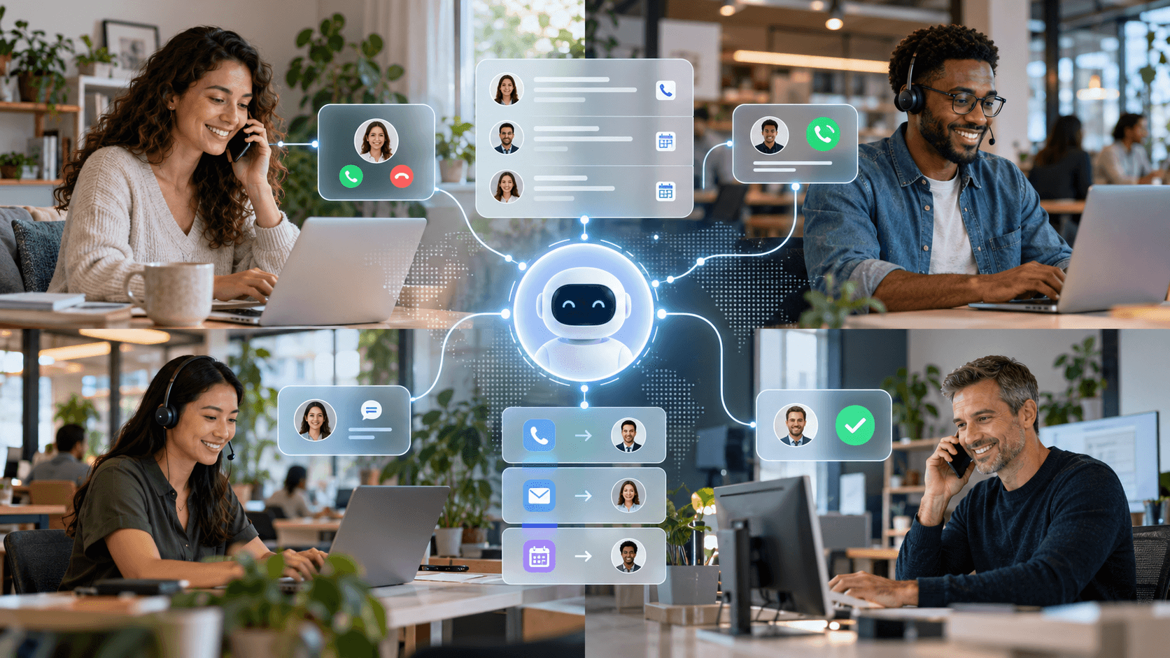 AI answering service for remote and distributed teams